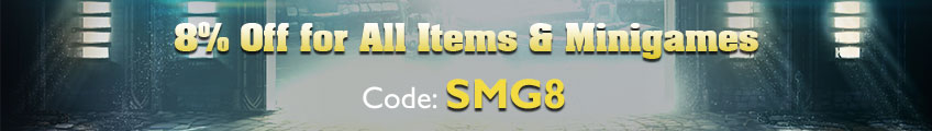 8% Off for Items & Minigames